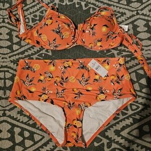 Loft oranges bathing suit